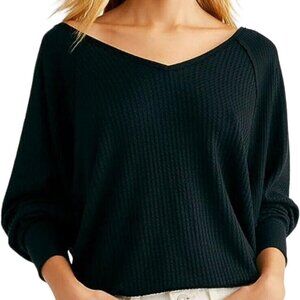 NWT Free People Santa Clara Thermal - Black - S